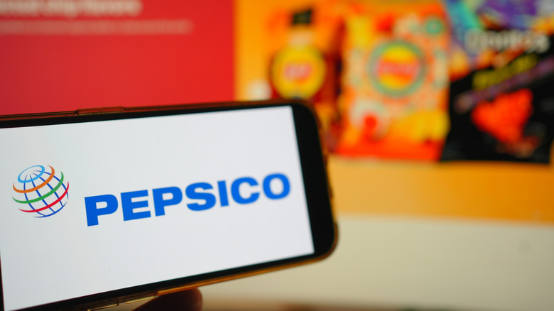 pepsico logo on a screen