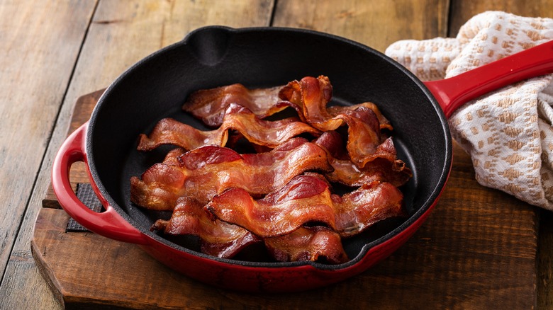 Bacon in a pan