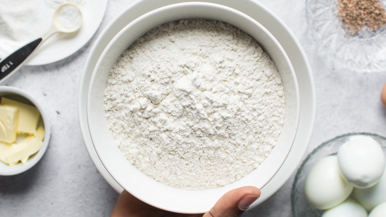 A bowl of flour