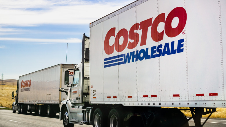 Costco trucks on the highway