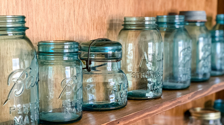 empty mason jars