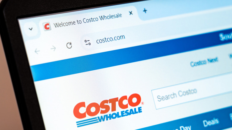 A section of the Costco website