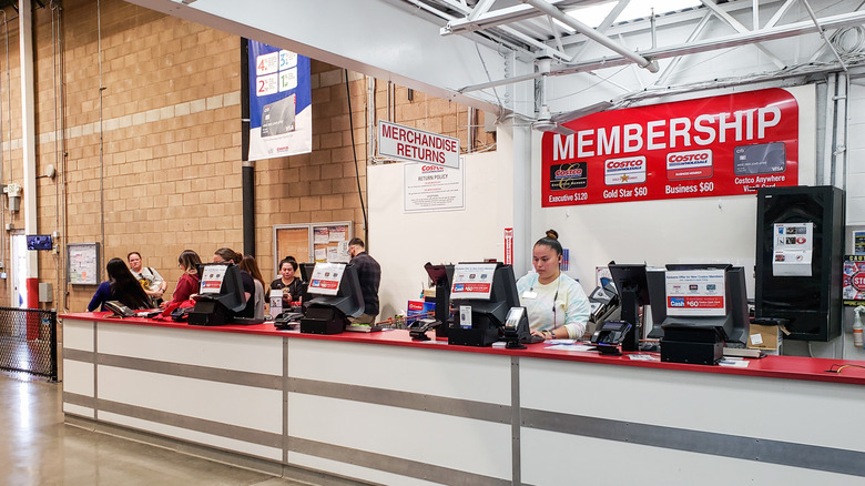 The membership and returns counter at Costco
