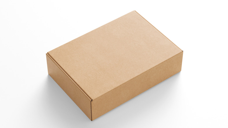cardboard box on white background