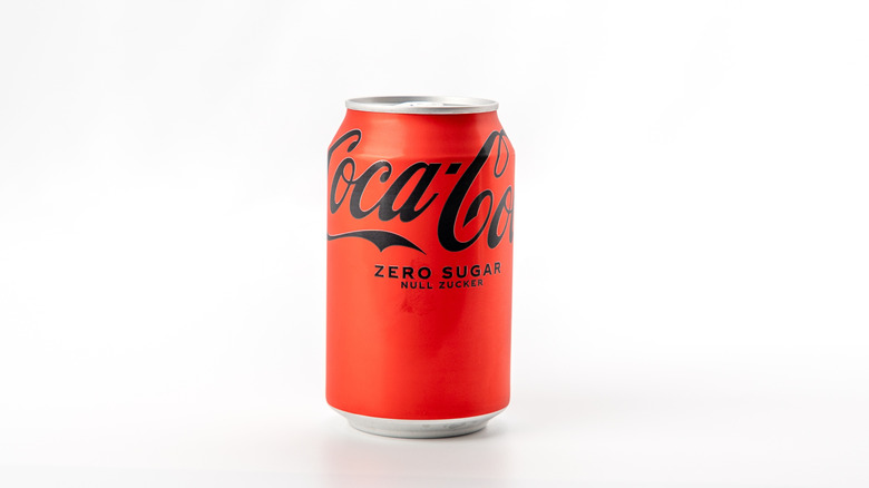 Coca-Cola can on white background