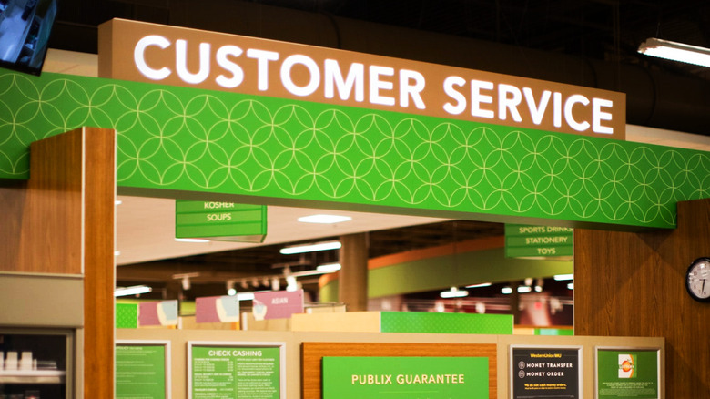 A customer service desk at Publix