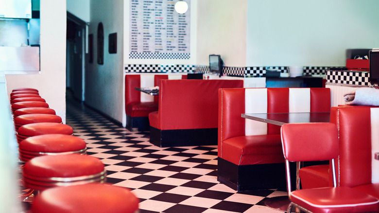 Retro diner aesthetic.