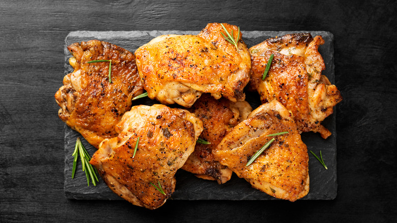 baked chicken thighs with spices and lemon