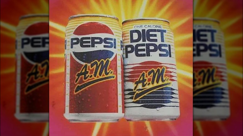 Cans of discontinued Pepsi A.M. morning soda