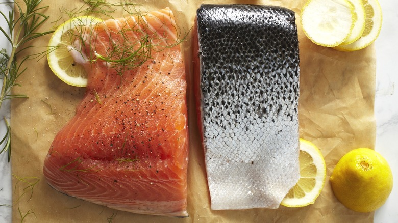 Salmon on the grill