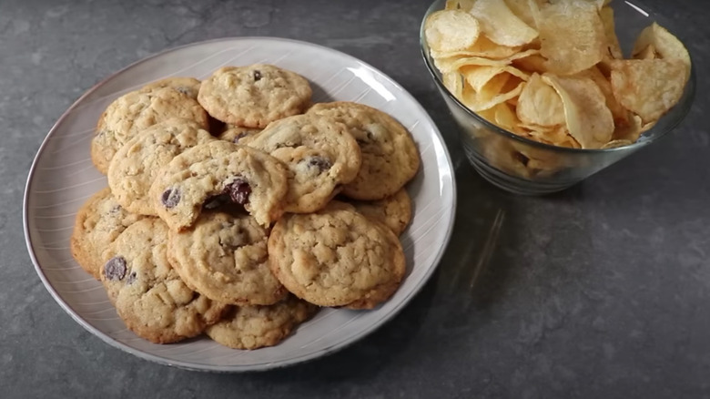Chocolate chip potato chip cookies
