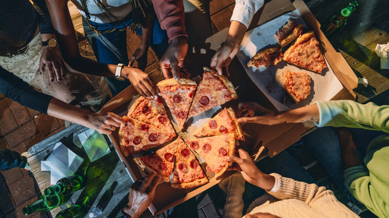 Pizza at a party