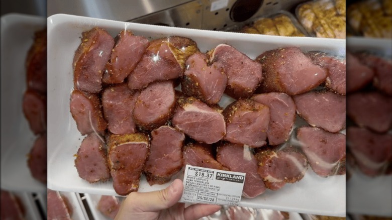 Pork tenderlion on cutting board