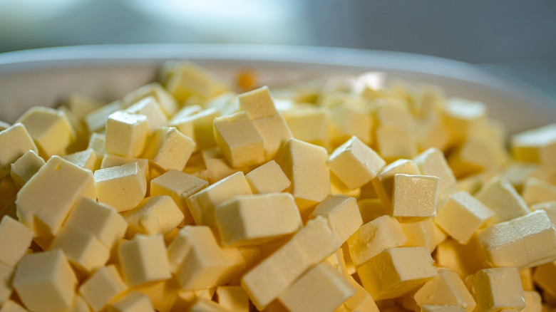 Cubes of butter