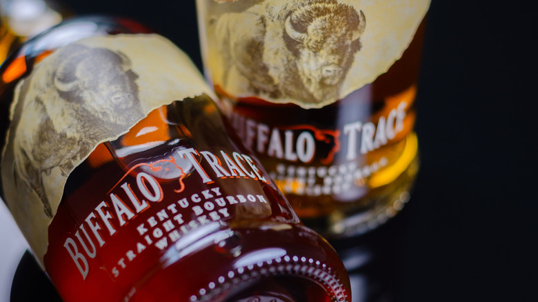 Bottles of Buffalo Trace bourbon