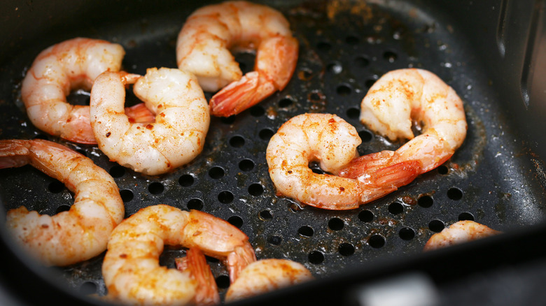 Shrimps on an air fryer