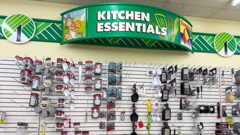 dollar tree store interior kitchen essentials section
