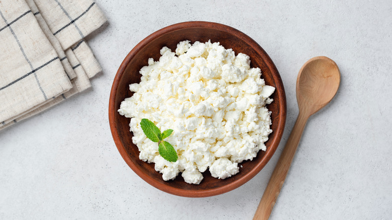 Bowl of cottage cheese