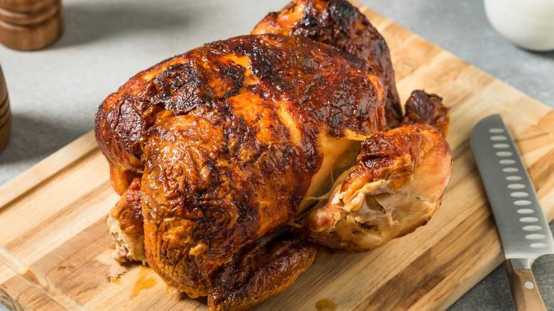 homemade barbecue rotisserie chicken
