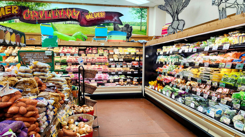 interior of trader joe's produce aisle
