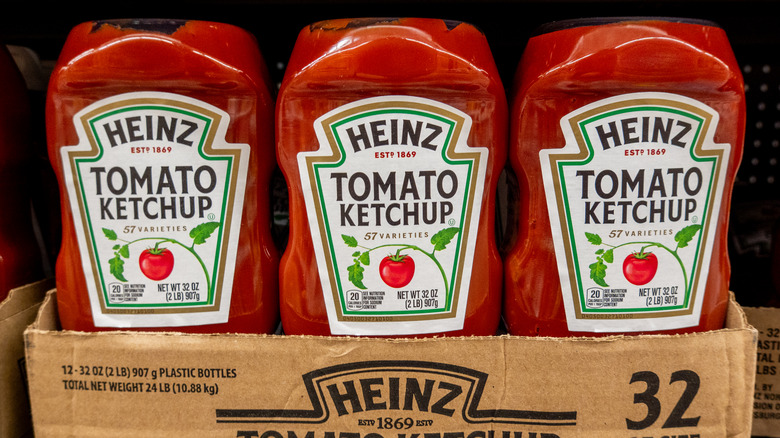 Heinz Ketchup on a store shelf