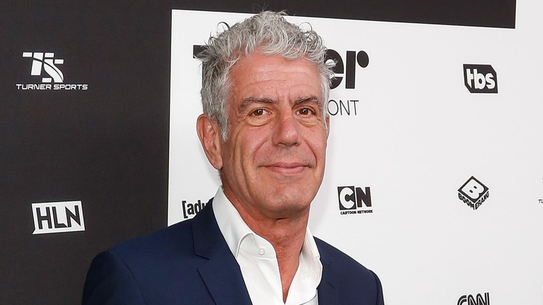 Celebrity chef Anthony Bourdain at an event.