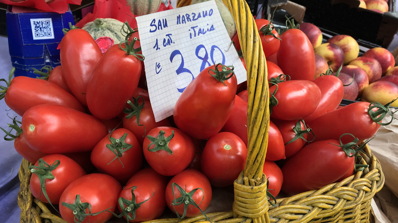 San Marzano tomatoes sold in Italy