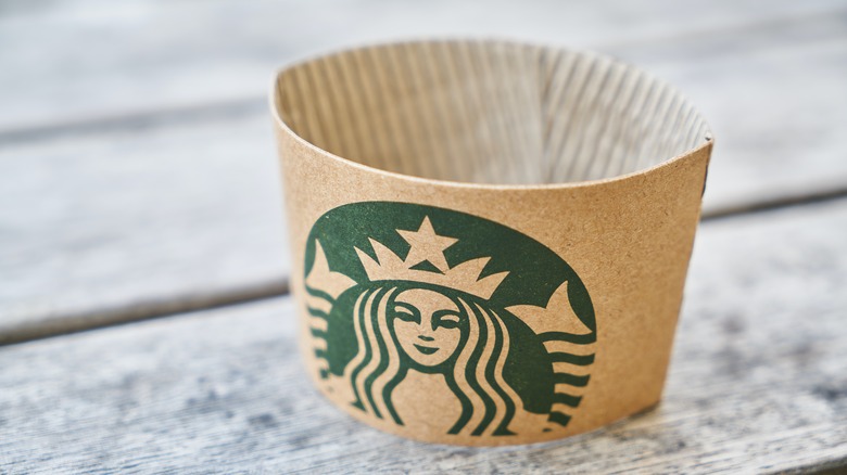 Starbucks coffee color on wood. 