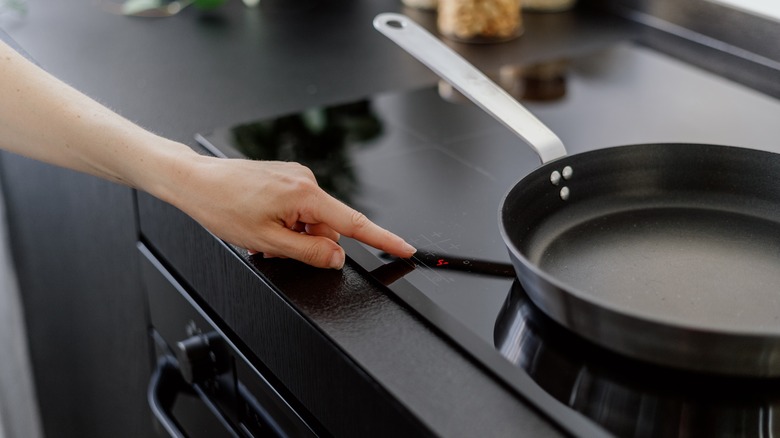 Pan on an electric stove