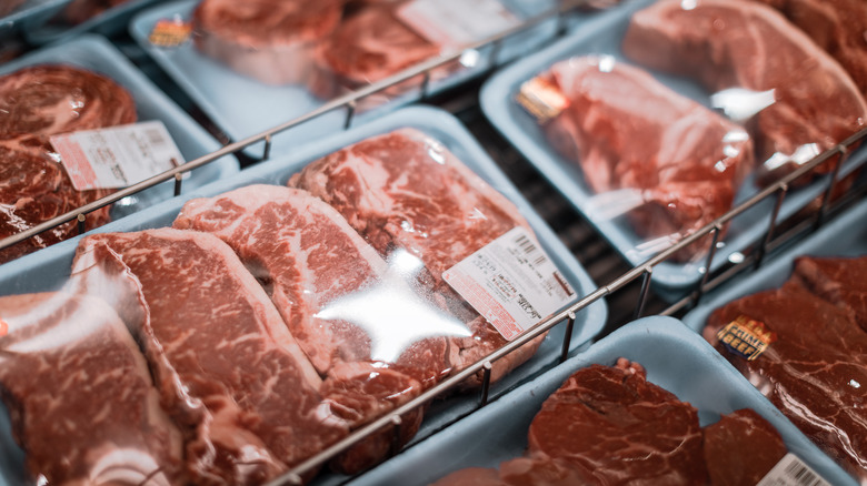 Costco steaks in packaging