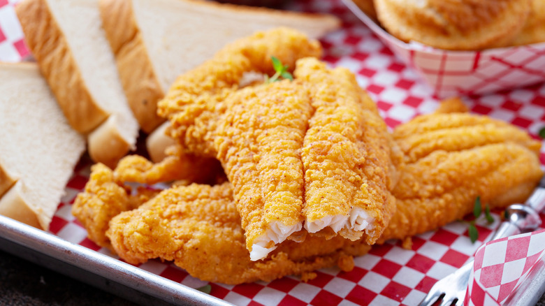 Crispy fried catfish
