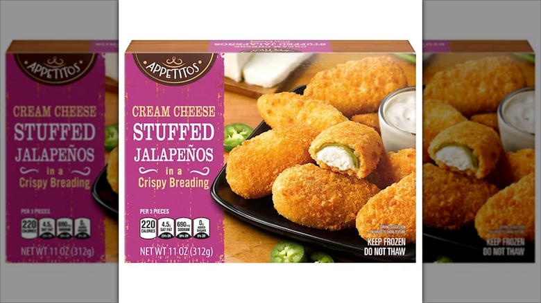 Aldi Appetitos cream cheese stuffed jalapeňos in box.