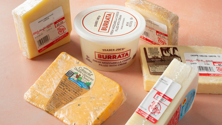 Selection of Trader Joe's cheeses