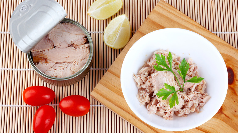 Tuna in and out of the can