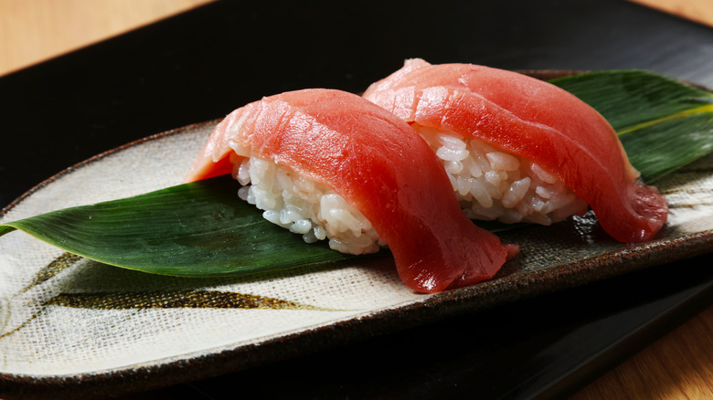 Sushi on a plate