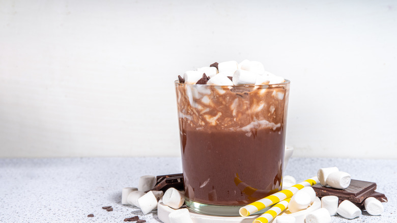 Iced Hot Chocolate with whipped cream
