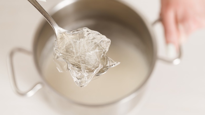 Gelatin in a pot