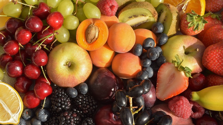 Close-up photo of various fruits