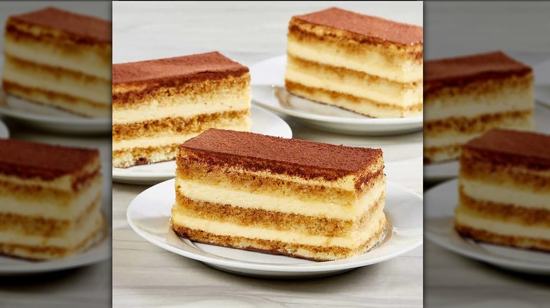 Pre-cut tiramisu sheet cake