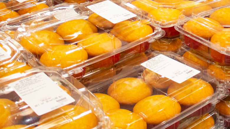 Costco cornbread muffins on display