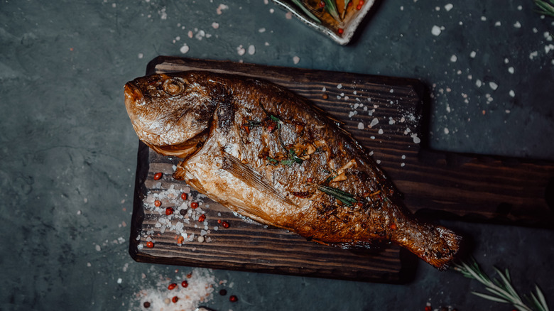 grilled fish with spices
