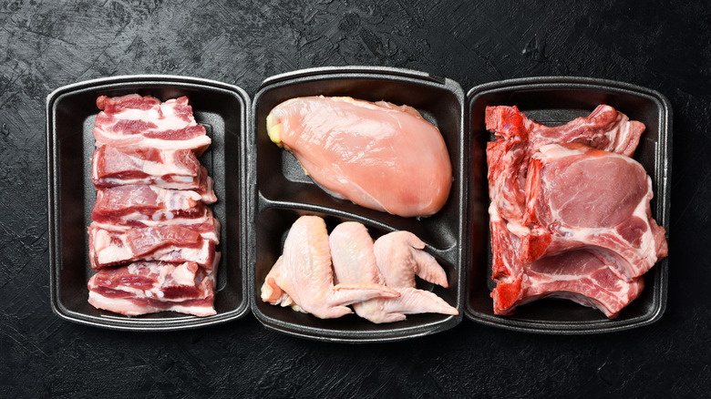 different types of packaged meats
