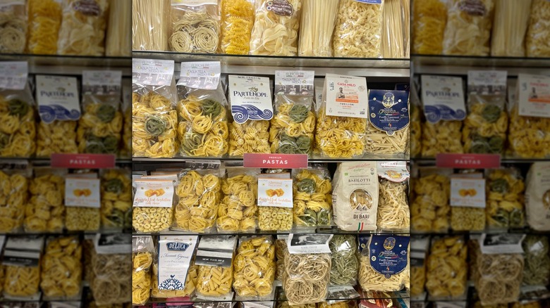 Pasta selection at HomeGoods.