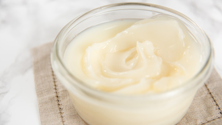 Jar of rendered fat