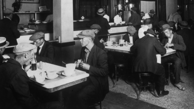 People eating during the Great Depression