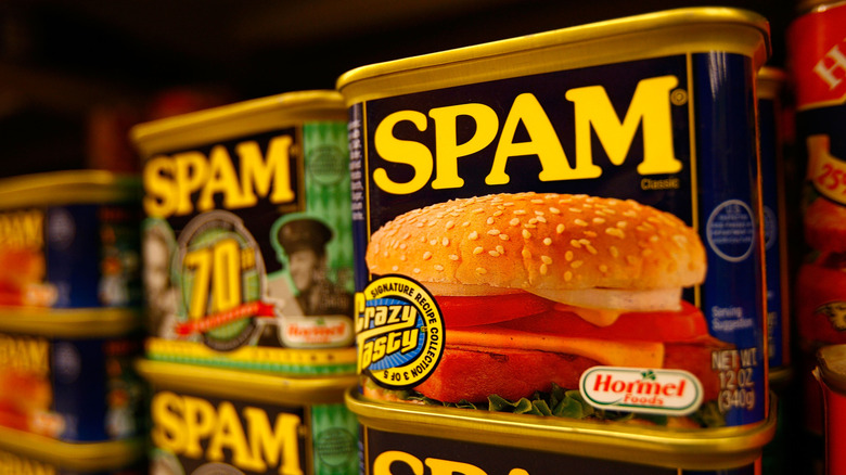 Spam on a shelf