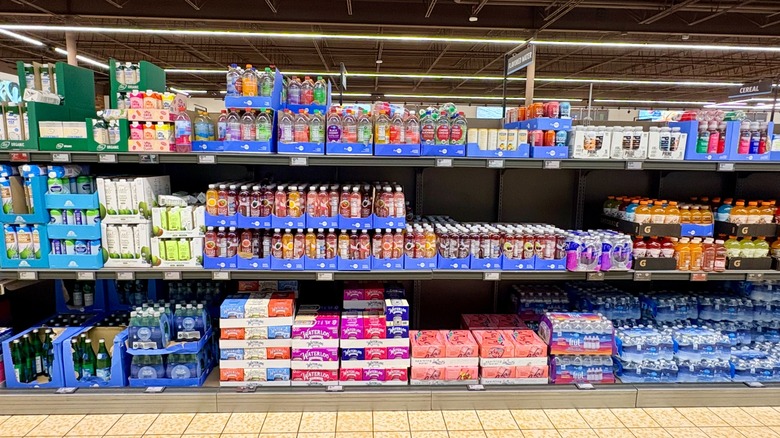 Aldi beverage aisle