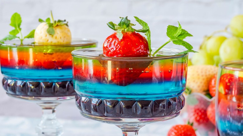layered jello dessert