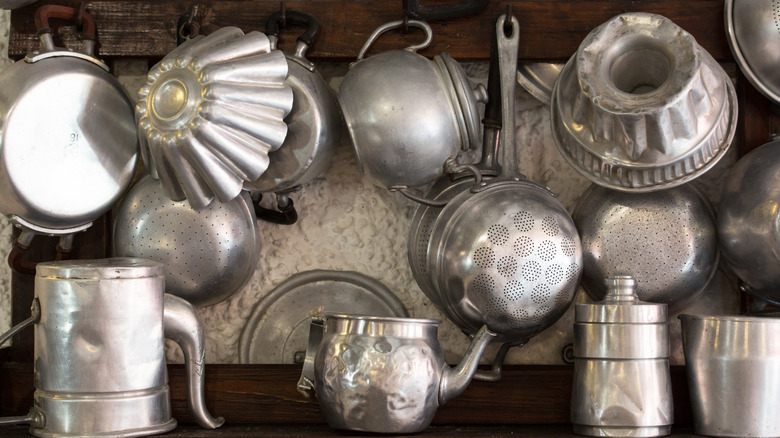 vintage stainless steel kitchen tools