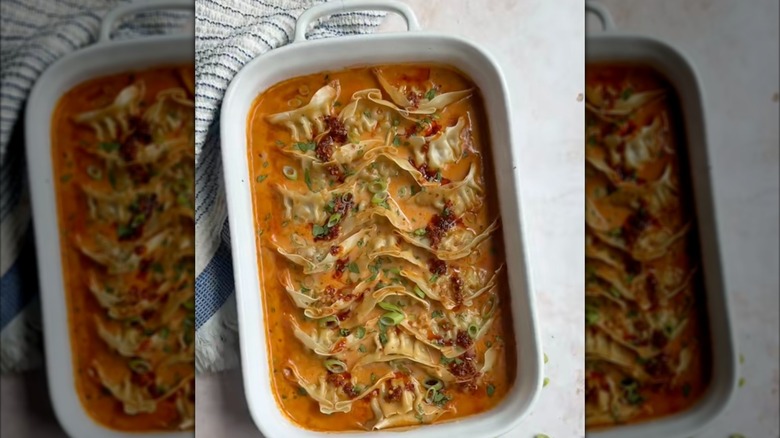 Dumpling bake with Trader Joe's chicken gyoza